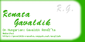 renata gavaldik business card